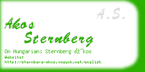 akos sternberg business card